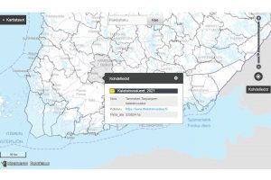 Kuvakaappaus kalatalousalueet kartalla palvelun nettisivulta.