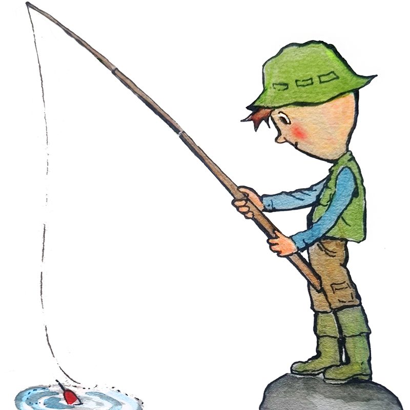 Piirroskuva onkijasta